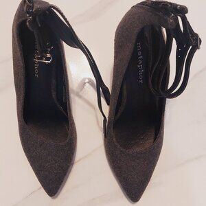 Dark gray pumps